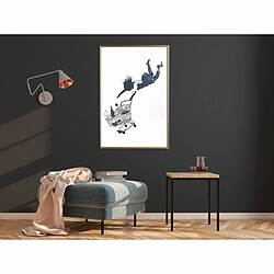 Paris Prix Affiche Murale Encadrée Banksy Shop Until You Drop 40 x 60 cm Or