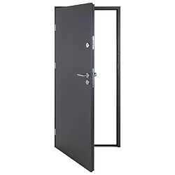 vidaXL Porte d'entrée anthracite 90x200 cm aluminium