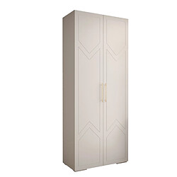 Abiks Meble Armoire à portes battantes Manhattan Ryfel 8 236,7/100/47 2 portes (Blanc)