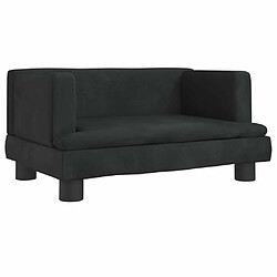 Maison Chic Niche Lit pour chien | Panier couchage pour chien noir 60x40x30 cm velours -GKD53216