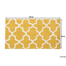 Beliani Tapis jaune en laine et coton 80 x 150 cm SILVAN