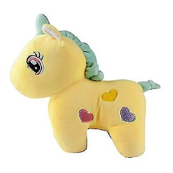 Universal Unicorne avec du coeur en peluche jaune