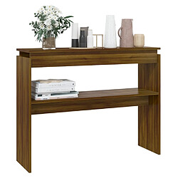 Acheter vidaXL Table console Chêne marron 102x30x80 cm Bois d'ingénierie