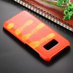 Wewoo Coque Orange pour Samsung Galaxy S8 + / G9550 Coller la peau + PC Capteur thermique décoloration étui de protection arrière pas cher