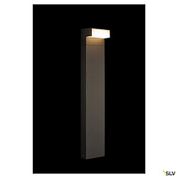 Borne extérieure SLV L-LINE OUT 50 horizontale avec LED intégrée, anthracite, Hauteur 80 cm pour éclairage extérieur