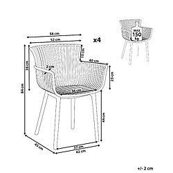 Avis Beliani Lot de 4 chaises PESARO Matière synthétique Rouge