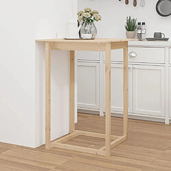 vidaXL Table de bar 80x80x110 cm Bois massif de pin