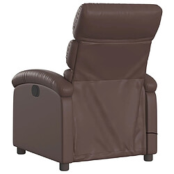 Acheter Maison Chic Fauteuil Relax pour salon, Fauteuil de massage inclinable électrique marron similicuir -GKD53182