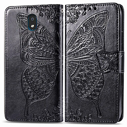 Wewoo Housse Coque Pour LG K30 2019 Butterfly Love Flower Embossed Horizontal en cuir avec support lanière fente carte portefeuille noir