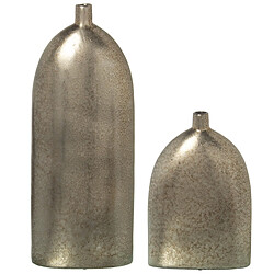 Ensemble de 2 Vases Alexandra House Living Argenté Céramique 16 x 19 x 51 cm (2 Pièces)