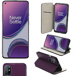 Xeptio OnePlus 8T 5G Etui Protection Portefeuille violet vec Porte Cartes - Housse Folio violette Coque Antichoc Smartphone - Accessoires