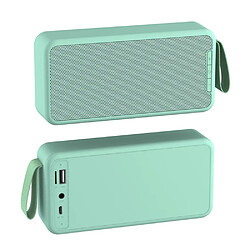 General Haut-parleur Bluetooth portable, haut-parleur Bluetooth 5 W Dual Pairing True Wireless Stereo HD, son surround pour l'extérieur, le camping, la plage, le sport, la piscine, la douche (vert clair - M1)