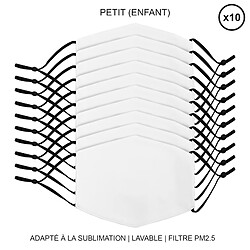 Acheter Monstershop 10 Masques Visage Vièrges pour Sublimation de Taille Petite