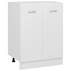 vidaXL Armoire de plancher Blanc 60x46x81,5 cm Bois d'ingénierie