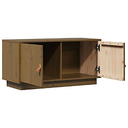 Acheter vidaXL Meuble TV Marron miel 80x34x40 cm Bois de pin massif