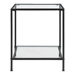 Acheter Table d'Appoint Norrtälje 55 x 45 x 45 cm Noir Transparent [en.casa]