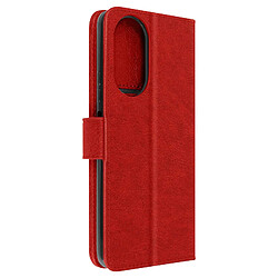 Avizar Housse Honor X7 Clapet Portefeuille Fonction Support Vidéo rouge