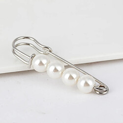 Acheter Élégant Broche Faux Pearl Sécurité Épingle Pin Clip pour Écharpe Manteau Robe