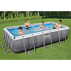 Avis Bestway Piscine tubulaire rectangle power steel 4.04 x 2.01 x h.1.00 m - motif rotin gris