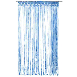 vidaXL Rideau en macramé Bleu 140x240 cm Coton