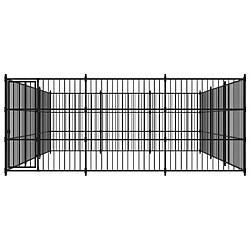 Helloshop26 Chenil extérieur cage enclos parc animaux chien d'extérieur pour chiens 450 x 450 x 185 cm 02_0000357