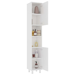 Avis Maison Chic Armoire de salle de bain,Meuble de rangement,Meuble haut Blanc 30x30x179 cm Aggloméré -GKD935189