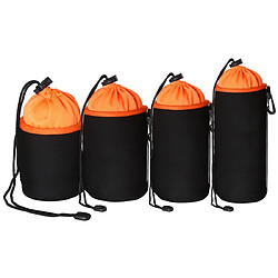 Wewoo Housse Coque 4 en 1 SLR Camera Lens Bag Micro Simple Lens Lens intérieur Bile Étui de protection étanche Plus épaississement de velours Orange