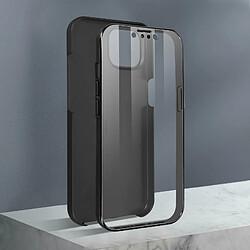 Avizar Coque iPhone 13 Pro Arrière Rigide noir et Avant Souple Transparent pas cher