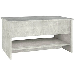 Acheter vidaXL Table basse Gris béton 80x50x40 cm Bois d'ingénierie