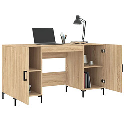 Acheter Maison Chic Bureau,Table de travail,bureau de travail pour chambre chêne sonoma 140x50x75 cm bois d'ingénierie -GKD74073