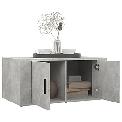 Avis vidaXL Table basse Gris béton 80x50x36 cm Bois d'ingénierie