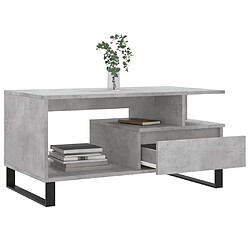 Acheter Maison Chic Table basse,Table Console Table d'appoint, Table pour salon Gris béton 90x49x45 cm Bois d'ingénierie -MN72046