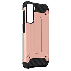 Avizar Coque Samsung Galaxy S21 Plus Hybride Design Relief Antichute rose champagne