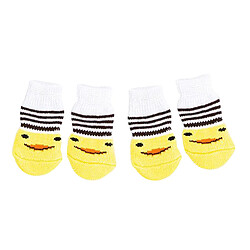 4 Chaussettes De Chien De Chiot De Chat Mignon De Compagnie De Protection De Patte Antidérapante M Canard pas cher