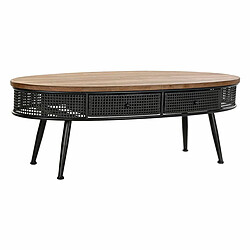 Table Basse DKD Home Decor Marron Noir Métal Sapin 120 x 58 x 42 cm