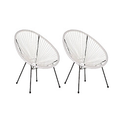 Beliani Chaise de jardin ACAPULCO II Blanc