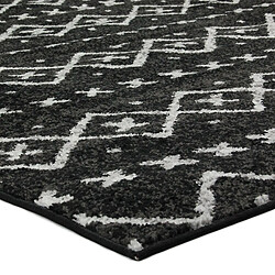 Avis Thedecofactory VENISE - Tapis toucher laineux imprimé motifs ethniques noir 133x190