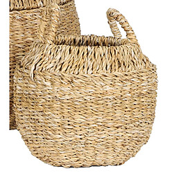 PANIERS EN ALGUE MARIN PANIERS DE RANGEMENT EN ALGUE MARINE ROND H20CM/H24CM/H28CM+Natural Living