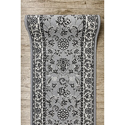 RUGSX TAPIS DE COULOIR BCF MORAD Klasyk classique gris 70 cm 70x300 cm pas cher