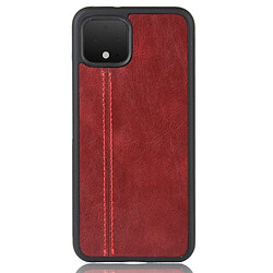 Wewoo Coque Rigide Motif de peau de vache antichoc pour Google Pixel 4 PC + Housse + PU + TPU Rouge