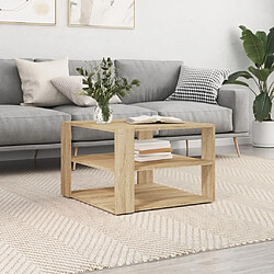 Maison Chic Tabls basse,Table Console pour salon chêne sonoma 59,5x59,5x40 cm bois d'ingénierie -MN47384