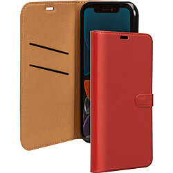 Folio Wallet iPhone 12 mini Rouge avec languette de fermeture Bigben