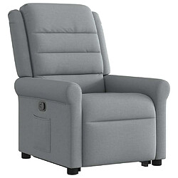 Avis vidaXL Fauteuil inclinable Gris clair Tissu