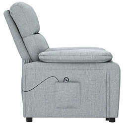 Acheter vidaXL Fauteuil inclinable électrique Gris clair Tissu