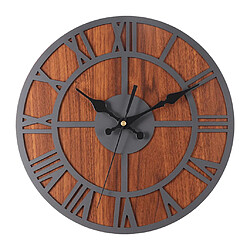 Horloge Murale Moderne Vintage 3D Chiffre Romain Maison Ornement De Chambre Argent B