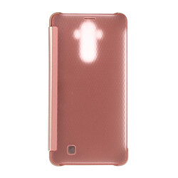 Wewoo Housse Étui Transparent et or rose pour Huawei Mate 9 en cuir flip horizontal avec fonction sommeil / réveil