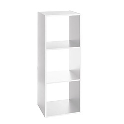 Atmosphera, Createur D'Interieur Etagère rectangulaire à 3 cases Mix - H. 100,5 cm - Blanc