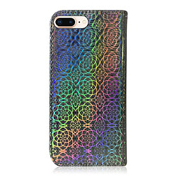 Avis Wewoo Housse Coque Pour iPhone 7 Plus / 8 Plus couleur unie boucle colorée magnétique horizontale étui en cuir PU avec titulaire et fentes cartes et portefeuille et lanière Argent