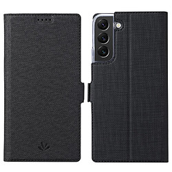 Etui en PU VILI fermoir magnétique avec support noir pour votre Samsung Galaxy S22 Plus 5G