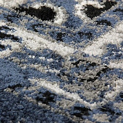 Acheter Thedecofactory VENISE - Tapis toucher laineux motifs floraux bleu anthracite 133x190